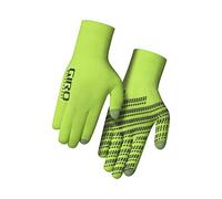Giro Xnetic H2O Glove Waterproof Breathable Flexible RainGuard Membrane for Road, Gravel, Trail Riding, Nylon Outer Shell, Hypoallergenic Liner, Temp Down to 40°F/5°C, Color: Hi Viz Yellow, Size: M