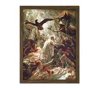Girodet-Trioson Ossian Ghosts French Heroes Painting Artwork Framed Wall Art Print 18X24 Inch