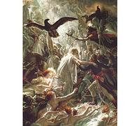 Girodet-Trioson Ossian Ghosts French Heroes Painting Premium Wall Art Canvas Print 18X24 Inch