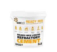 GIRtech Refractory Cement Mortar 2400 Degree High Temp Heat Resistant Liquid Mix for Repairing & Masonry, Fire Brick Lining Fire Pit, Fireplace, Kiln, Furnace, Forge