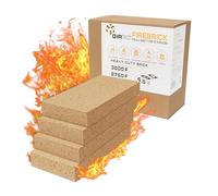 GIRtech USM-4 Heavy Duty Firebricks 4-Pack Fireclay, Chamotte 3000F US Stove 9" x 4-1/2" x 1-1/4" Insulating, Replacement Fire Bricks for Fireplaces, Wood Stoves, Pizza Ovens, Steel Furnaces, Forge
