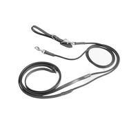 Eric Thomas Unisex Adult 307187 Pro Leather/Rope Draw Reins - Black/Black Rope, One Size