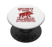 Girthiest Hog At Minnesota State Fair Funny Pig PopSockets Adhesive PopGrip
