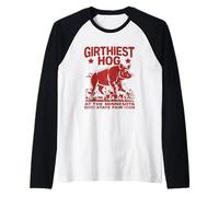 Girthiest Hog at Minnesota State Fair Funny Pig Raglan Baseball Tee