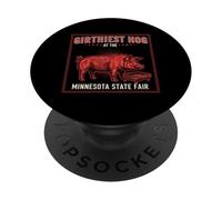 Girthiest Hog at The Minnesota State Fair Funny Pig PopSockets Adhesive PopGrip