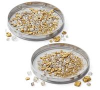 Gisafai 2 Pcs 16, 20 Mesh Stainless Steel Diamond Sieve, Mineral Classifier Screen for Diamond, Sapphire, Gold Prospecting Gemstone Processing, Mineral Sifter, Lightweight, Portable Mining Tool