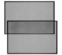 Gisafai 2 Pcs Cloverleaf Aluminum Sheet 2 Feet by 3 Feet Black Perforated Metal Sheets 0.02 Inch Thick Metal Mesh Decorative Aluminum for Indoor Outdoor