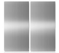 Gisafai 2 Pcs Stainless Steel Hand Dryer Wall Splash Guard 32 x 16 Inch Wall Splash Guard Backsplash Protector Panel with Ultra Strength Adhesive for Bathroom, Kitchen, Restroom