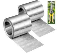 Gisafai 2 Rolls 6" x 120" Diamond Plate Aluminum Sheet Diamond Heavy Duty Tread Enclosed Trailer Sheet Metal for Trailer, Truck, Wall Covering & Signage, 0.04"(1mm) Thick