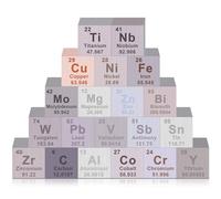 Gisafai 20 Pcs Element Cube Set 0.39 Inches Periodic Table of Elements Pure Tungsten Cube Molybdenum Titanium Copper Iron Niobium Tin Cobalt Suitable for Element Collection Christmas Gift