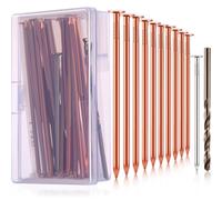 Gisafai 29 Pcs Copper Nails Tree Stump Killer Set Includes 24 Pcs 4.92 Inch Long Copper Nails for Killing Trees, Stumps and Roots Stump Removal Spikes, 2 Pcs Steel Nails, 2 Drill Nails, 1 Storage Box