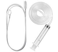 Gisafai 3 Pcs 36'' Refrigerator Cleaning Kit with 12 ml Syringe Compatible with Water Line for 1.5m Flexible Refrigerator Scrub Brush Flexible Feeding Tube Brush for Ice Maker Dispenser