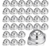 Gisafai 30 Pcs Roller Ball Transfer Bearing Carbon Steel Round Ball Transfer Unit Universal Ball Casters for Conveyor Roller Stand Transmission System Furniture (1")
