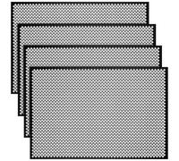 Gisafai 4 Pcs Cloverleaf Aluminum 2 Feet by 3 Feet Perforated Mesh Decorative Metal Sheets 0.02 Inch DIY Thick Stylish Lightweight Easy to Trim Aluminum Indoor Outdoor(Black)