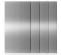 Gisafai 4 Pcs Stainless Steel Hand Dryer Wall Splash Guard 32 x 16 Inch Wall Splash Guard Backsplash Protector Panel with Ultra Strength Adhesive for Bathroom, Kitchen, Restroom