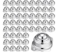 Gisafai 60 Pcs Roller Ball Transfer Bearing Carbon Steel Round Ball Transfer Unit Universal Ball Casters for Conveyor Roller Stand Transmission System Furniture (1")