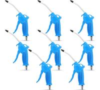 Gisafai 8 Pcs Air Nozzle Blower Gun Blue Air Blow Gun with Rubber Tip High Flow Air Blower Gun for Compressor Air Blow Tools for Home Car Garage Store Industrial Clean Detail