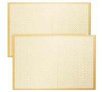 Gisafai Cloverleaf Aluminum Sheet 2 Feet by 3 Feet Perforated Metal Sheets 0.02 Inch Thick Metal Mesh Sheet Decorative Sheet Metal Decorative Aluminum Sheet for Indoor Outdoor, Silver (2 Pcs)