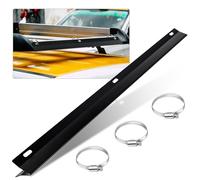 Gisafai Ladder Rack Wind Deflector with 3 Pcs Ring Clamps Roof Rack Wind Deflector Cut Down On The Noise Fairing for Car Trailer Pickup Accessories, 39.37 Inch Black