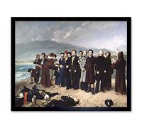 Gisbert Firing Squad Execution Torrijos Painting Art Print Framed Poster Wall Decor 12x16 inch