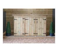 Gisburn Garden Store Large - Timber - L96 x W227 x H123 cm Buttercup Farm Brown One Size