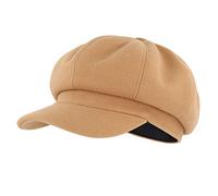 Gisdanchz 8 Panel Ivy Irish Cabbie Cap Cancar Visor Beret Ladies Winter Woman Wool Newsboy Hat Gatsby Apple Paperboy Cloche Painters Cabby Hats Camel