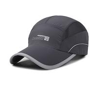 Gisdanchz Mesh Running Hat,UV Protection Breathable Outdoor Hats for Men Baseball Cap Running Fishing Hiking Sport Hat Under 10 Women UPF Quick-Drying Caps Deep Grey