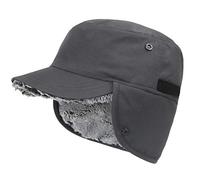 Gisdanchz Unisex Military Style Cadet Cap with Earflap for Cold Weather - Fully Lined with Faux Fur