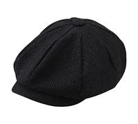 Gisdanchz Winter Wool Hats Comfortable Warm Vintage Pattern Tweed Newsboy Flat Cap for Men and Women Cabbie Gatsby Irish Ivy Driving Caps Mens Clothing Accessories Dark Gray M