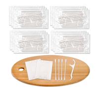 Gisdo 100 Pack Hotel Vanity Kit Individually Wrapped, Bulk Hotel Amenities Kit, Hospitality Set, Amenities Hotel Vanity Set Hygiene Products Include Cotton Pads, Cotton Swabs, Dental Floss Picks