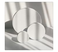 Gisela 3Pcs Round Foam Stereo Geometric Photography Props Set Building Three-dimensional Shooting Backdrop Indoor Posing Photo Decor Background Ornament (White)