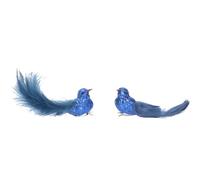 Gisela blue clip on glitter birds QTY TWO 1 of each