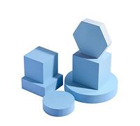Gisela Creative Amazing Flat Lay Photography Props-Foam Photo Backdrop Accessories 6in1 Set for Jewellery,Cosmetics,Perfumein and Trinkets (Blue)