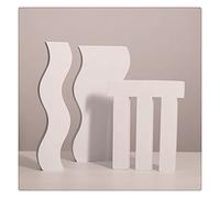 GISELA D 3Pcs Geometric Photographic Props Set White Wave Shape Foam Stereo Ornament Shooting Backdrop Indoor Posing Photo Decor Background
