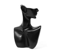GISELA D Mannequin Jewelry Display, Necklace Earring Holder Shop Mannequin Bust Display Stand for Pendant Earring Jewelry Display Rack (Black-M-18.5×13.5cm)