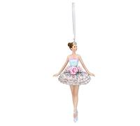 Gisela Graham 13cm Single Resin Ballerina Hanging Decoration | Christmas Fairy Ornament