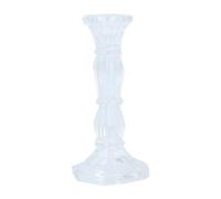 Gisela Graham 15cm Clear Glass Moulded Candlestick