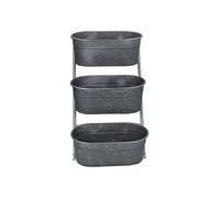 Gisela Graham 2 x Galvanised Metal 3 Tier Stand