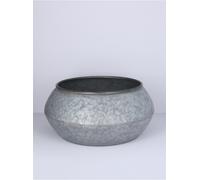 Gisela Graham 2 x Galvanised Metal Basin Bowl, Lrg