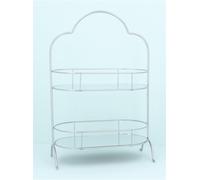 Gisela Graham 2 x Silver Metal Mirrored 2 Tier Caddy