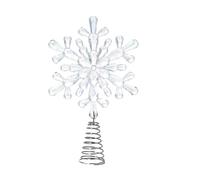 Gisela Graham Acrylic Snowflake Mini Christmas Tree Topper