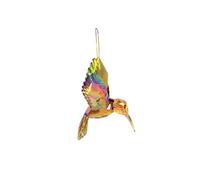 Gisela Graham Amber Iridescent Finish Acrylic Hummingbird Hanging Decoration