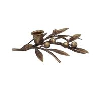 Gisela Graham Antique Gold Sprig & Berries 5x18x15cm Candlestick,