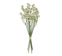 Gisela Graham Artificial Daisy Bunch, White with Yellow Centers, Polyester, 28cm Stem