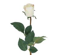 Gisela Graham Artificial Single Rose Stem, Antique White, 51cm, Polyester