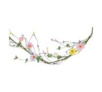 Gisela Graham Artificial Spring Garland with Eggs and Daisies, Easter Decoration, 1.5m