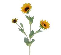 Gisela Graham Artificial Sunflower Spray Stem, 52cm, Polyester, Yellow