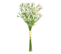 Gisela Graham Artificial White Daisy Flower Bunch, Posy 27cm