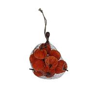 Gisela Graham Bag of Velvet Hanging Pumpkin Halloween Decorations