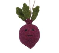 Gisela Graham Beetroot Easter Decoration, Purple, 10cm, Fruit and Veg Design